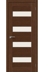 Межкомнатная дверь Легно-23, со стеклом, цвет Brown Oak
