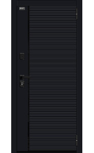 Входная дверь Лайнер-3, цвет Total Black/Off-white