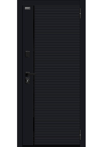 Входная дверь Лайнер-3, цвет Total Black/Off-white