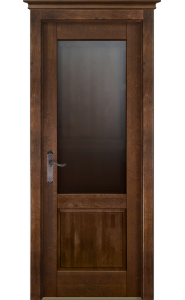 Дверь М 5 Античный орех со стеклом Ольха